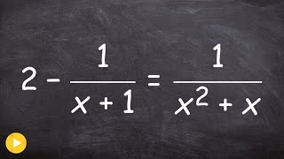 Solving Rational Equations with an extraneous solution how to check [upl. by Biernat80]