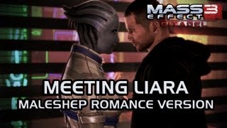 Mass Effect 3 Citadel DLC Meeting Liara MaleShep Romance [upl. by Eleanora]