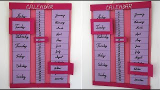 How to make wall calendar  DIY perpetual calendar  Easy paper crafts  Maison Zizou [upl. by Yrolg658]