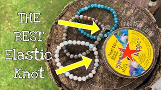 The best knot for elastic bracelets How to tie elastic bracelet knots that last 🪢 [upl. by Demaggio]