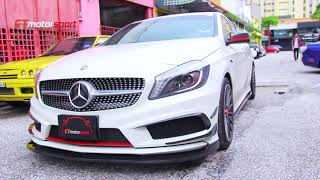 Mercedes Benz W176 A45 Install Carbon Fiber Accessories Kit [upl. by Neelcaj]