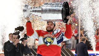 CHAMPIONSHIP MOMENT Sasha Barkov Lifts the Stanley Cup [upl. by Laundes284]