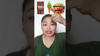 mukbang burgereskrim Pocky shorts burger eskrim pocky mukbang asmr [upl. by Nirag]