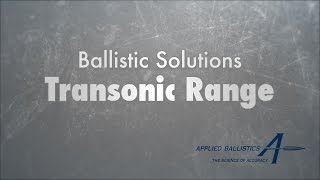 Ballistic Solutions Transonic Range [upl. by Zollie]