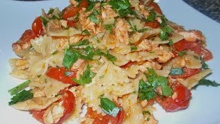 Ricetta farfalle salmone e pomodorini  GiAlQuadrato [upl. by Hanala280]