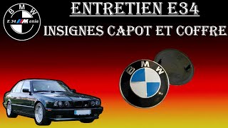 Insignes capot et coffre BMW E34 [upl. by Yart]