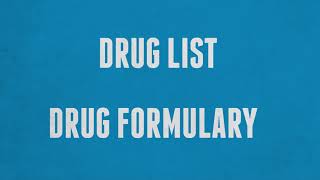 What are Drug List and Formularies [upl. by Claudetta]