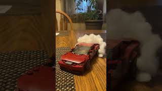 Lego mustang does a burnout ☠️ jesuslovesyou carspot music lego mustang supercars viralvideo [upl. by Netsoj]