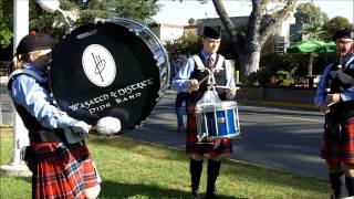 Wasatch amp District Pipe Band  Vivian Dearden  Amateur Bass Drum March  Pleasanton CA 2013 [upl. by Aihsatsan]