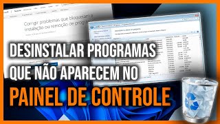 Como excluir programas que não aparecem no painel de controle do computador Passo a Passo [upl. by Kirtley]