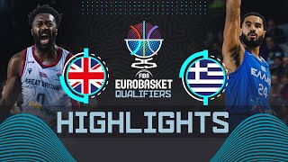 Great Britain 🇬🇧 vs Greece 🇬🇷  Highlights  FIBA EuroBasket 2025 Qualifiers [upl. by Atinet]