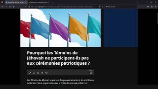 Témoins de Jéhovah et patriotisme [upl. by Sheldon]