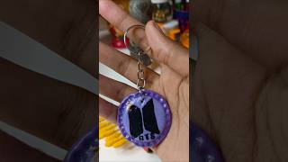 BTS theme keychain making💜 tending bts btsshorts btscraftideas keychain mitalimondal66 diy [upl. by Noneek]