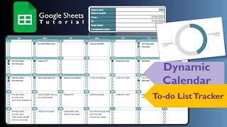 Create a Dynamic Calendar with ToDo List in Google Sheets  Stepbystep Tutorial [upl. by Eneloc558]