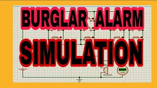 Simple Burglar alarm simulation proteus8 simulation software by using SCR [upl. by Schmitz]