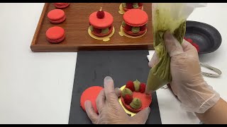 How To Make Macarons with Convection Oven  Raspberry Pistachio Macarons🌈 [upl. by Eeralav]