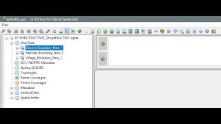 Spatialite GUI  SQLite  Import Shapefiles into already existing Spatialite Database Part III [upl. by Wrdna]