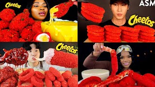 Cheetos 4K Compilation ASMR Big Bites Crunchy Eating Sounds Relaxing Eating Show [upl. by Ahsinoj]