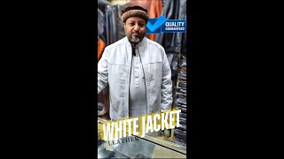 Ultimate White Leather Jacket Style Guide 2024  Custom Leather Jakets Market in Lahore Pakistan [upl. by Bonnell]