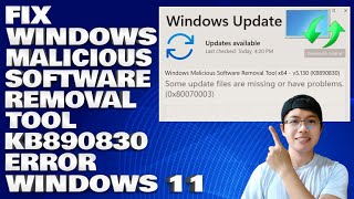 How To Fix Windows Malicious Software Removal Tool KB890830 Error in Windows 11 [upl. by Duggan]