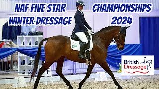 BD NAF FIVE STAR WINTER DRESSAGE CHAMPIONSHIPS 2024  Adventures of Megatron  Equestrian Vlog [upl. by Mooney705]