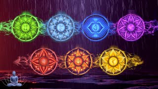 Full Night All 7 Chakras Cleansing Music amp Rain  7 Chakra Opening amp Balancing Sleep amp Meditation [upl. by Ettevroc775]