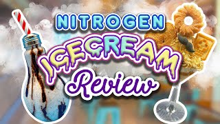 Nitrogen Ice cream Review Spiked Rich Nitrogen Ice Cream Parlor [upl. by Aniloj897]