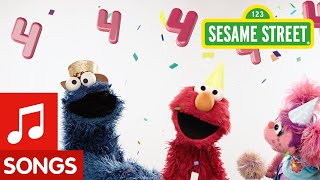 Sesame Street Happy Birthday Song  Youre Four [upl. by Kirad453]