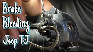 How To Bleed Brakes On a Jeep TJLJ Wrangler [upl. by Kathi]