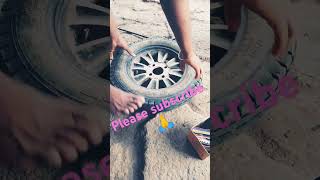 টোটো গাড়ির চাকা কিভাবে খুলতে হয় ll How to open a toto car wheel ll [upl. by Annawal]