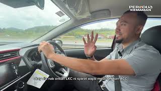 FUNCTION ADAPTIVE CRUISE CONTROL DAN LANE KEEP CONTROL YANG TERDAPAT PADA MYVI 15 L AV [upl. by Bartosch]