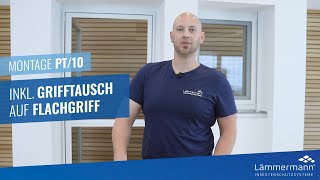 Pendeltür PT10 Montage inkl Grifftausch auf Flachgriff [upl. by Reinhardt]