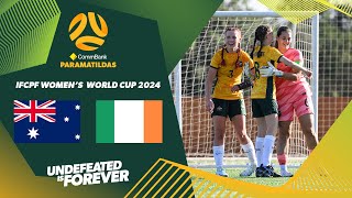 Match Highlights  CommBank ParaMatildas v Ireland  IFCPF Womens World Cup 2024 [upl. by Eirrot]