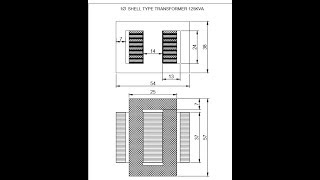 Shell Type Transformer Drawing  AutoCad Electrical [upl. by Bernstein311]