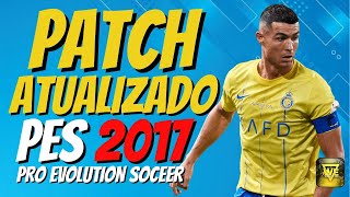 PATCH PES 2017 ATUALIZADO TEMPORADA 24 COM FACES E UNIFORMES TRANSFERÊNCIAS  PES 2017 PC FRACO [upl. by Okorih]