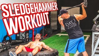 ULTIMATE Sledgehammer Workout 5 TOTAL BODY Exercises [upl. by Anivahs271]