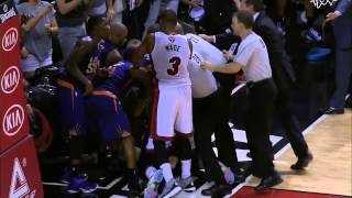 Hassan Whiteside amp Alex Len FIGHT Suns vs Heat March 2 2015 [upl. by Aloap856]