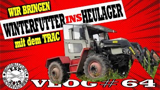 🐎🚜Winterfutter für die Pferde stapeln  VLOG 64  Nachschub für das Heulager🚜🐎 [upl. by Mahmud]