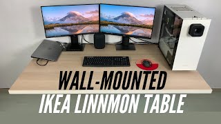 How To Properly Attach Monitor Mounts to an IKEA Linnmon Desk Stop Your Monitors From Leaning in [upl. by Sommer]