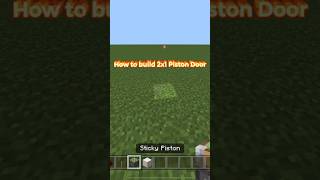 How to build 2x1 Piston Door in Bedrock Edition [upl. by Hgielsel]