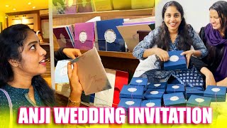 ANJI WEDDING INVITATION VLOG 😍 കല്യാണകത്തു കിട്ടി ❤️ [upl. by Gladine512]