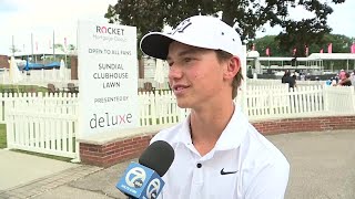 15yearold Miles Russell ready for his PGA Tour debut in Detroit at the Rocket Mortgage Classic [upl. by Gerbold]