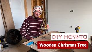 How I Made A Wood Christmas Tree  DIY Woodworking [upl. by Refinneg]