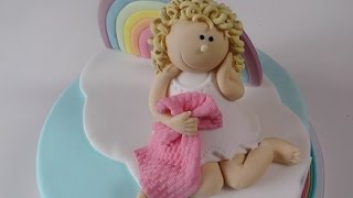 Regenbogen amp Figur aus Fondant  Deko für Motivtorte  How to make [upl. by Nnylarej]