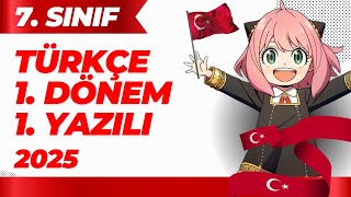 7 Sınıf Türkçe 1 Dönem 1 Yazılı  2024 [upl. by Asli]