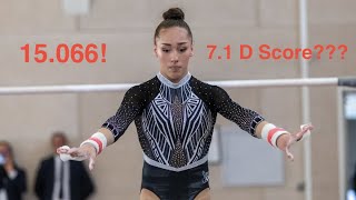 Kaylia Nemour Bars Attempted DScore 2023 African Championships [upl. by Kono]