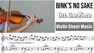 Binks No Sake  Ost One Piece  Violin Sheet Music [upl. by Bannasch]