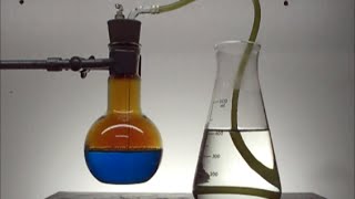 Chemistry experiment 29  Copper  nitric acid fountain [upl. by Llertnom]