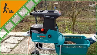 Biotrituratore elettrico BOSCH AXT 25 TC come fare il cippato grazie al sistema a rullo turbinecut [upl. by Eirrot337]