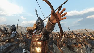 Khuzait Khans Guard vs Battanian Falxmen  Mount amp Blade Bannerlord  2000 men [upl. by Ynnaj]